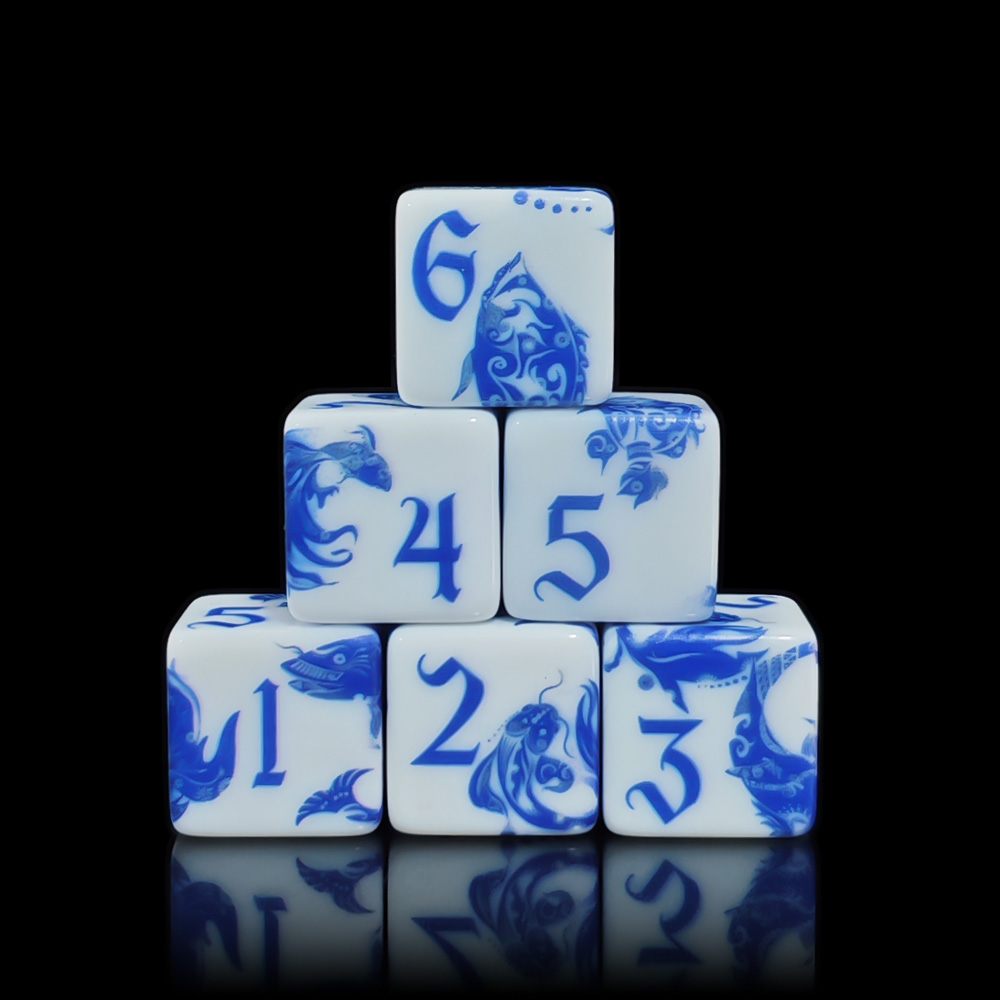 Board Game Live - 12 Buah Dadu D6 Ikan Koi