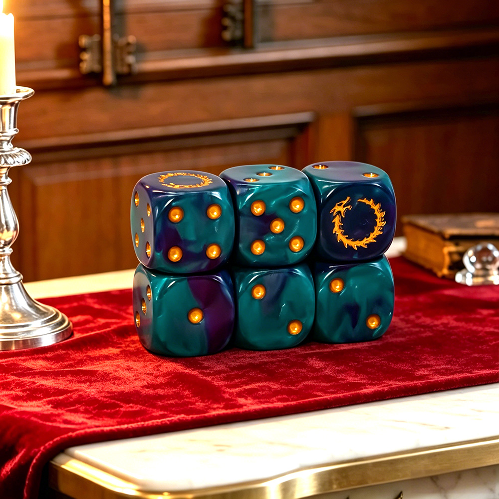Board Game Live - 6 Buah Set Dadu D6 Api