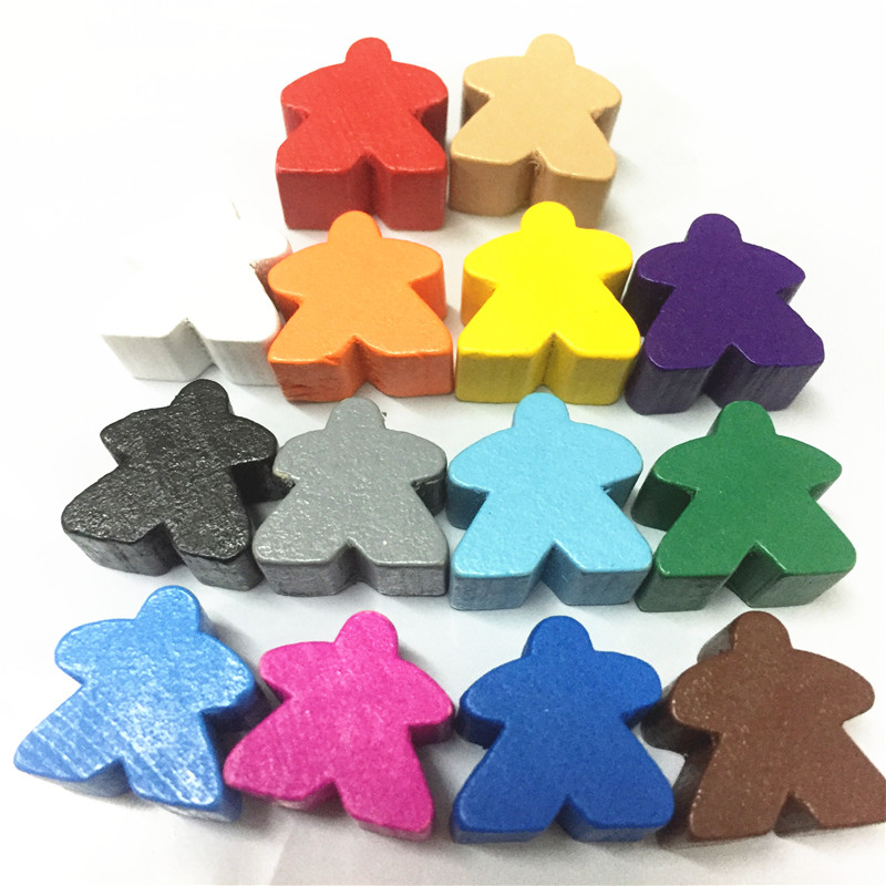 Board Game Catan - 14PCS Kayu Humanoid Meeples Pawn Buah