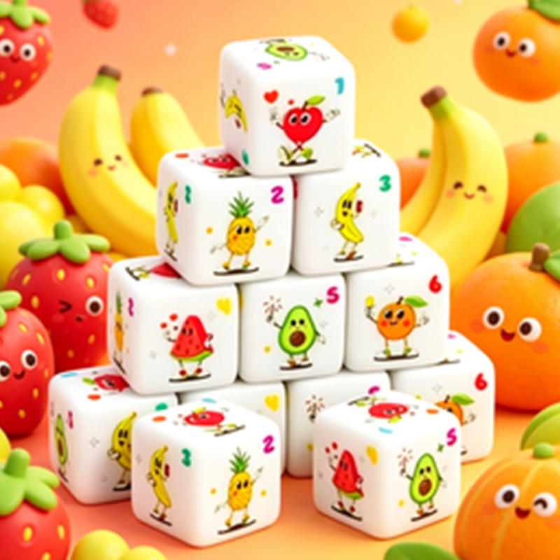 Board Game Live - 12 Buah Set Dadu D6 Bertema