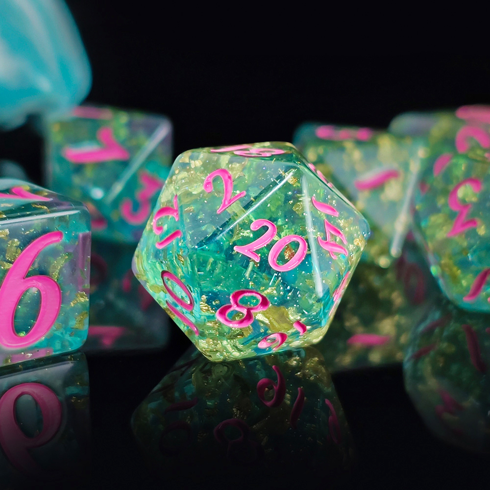 7Pcs/set Dadu Resin dengan Lap - Board Game Live ulasan dan harga