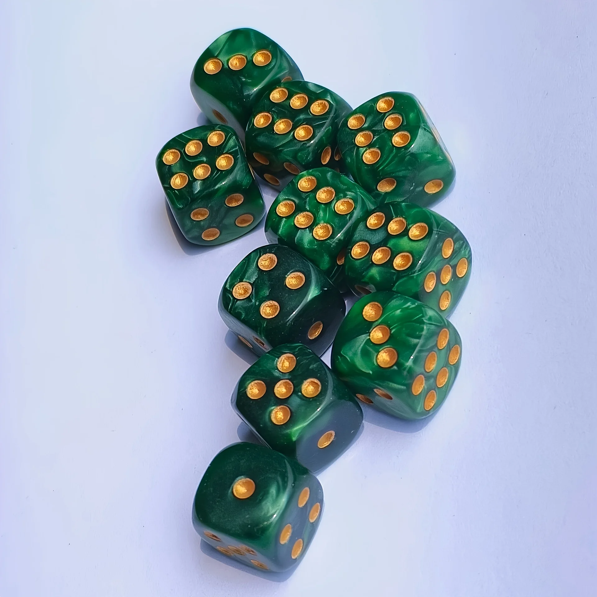 10 Buah Dadu D6 Berpola Mutiar - Board Game Live ulasan dan harga