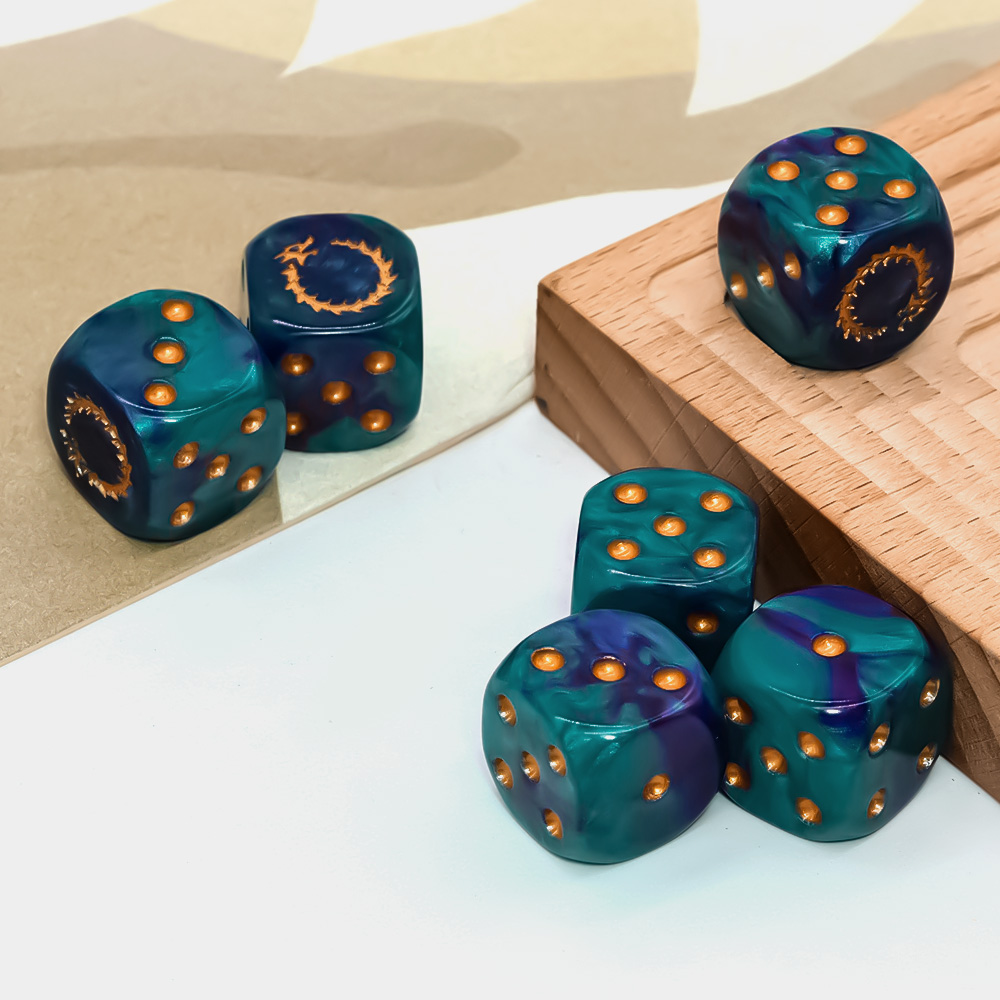 6 Buah Set Dadu D6 Api Emas La - Board Game Live ulasan dan harga